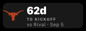 Texas kickoff countdown card