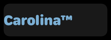 Carolina wordmark in Carolina Blue
