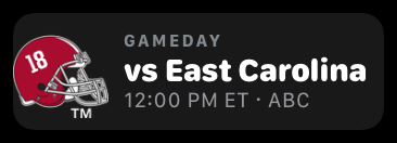 Gameday Card